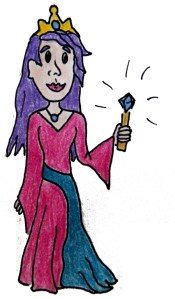 A sketch of Princess Sapphire, the princess Logan encounters during one of his adventures.